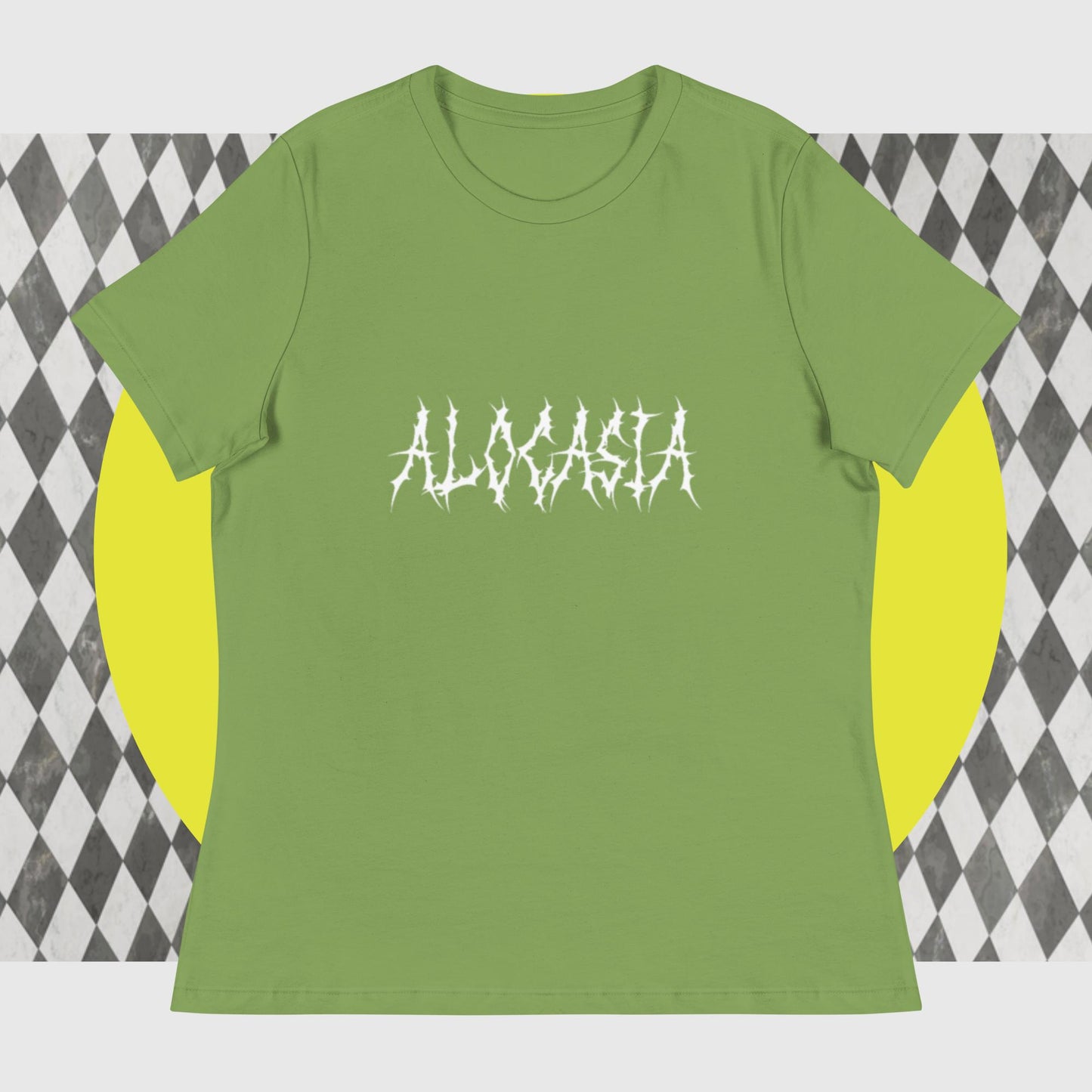 Women's Relaxed T-Shirt - Alocasia Death Metal logo