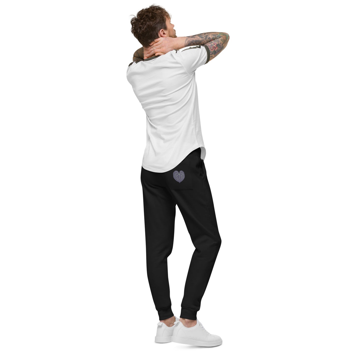 Unisex fleece sweatpants - clarinervium pocket print