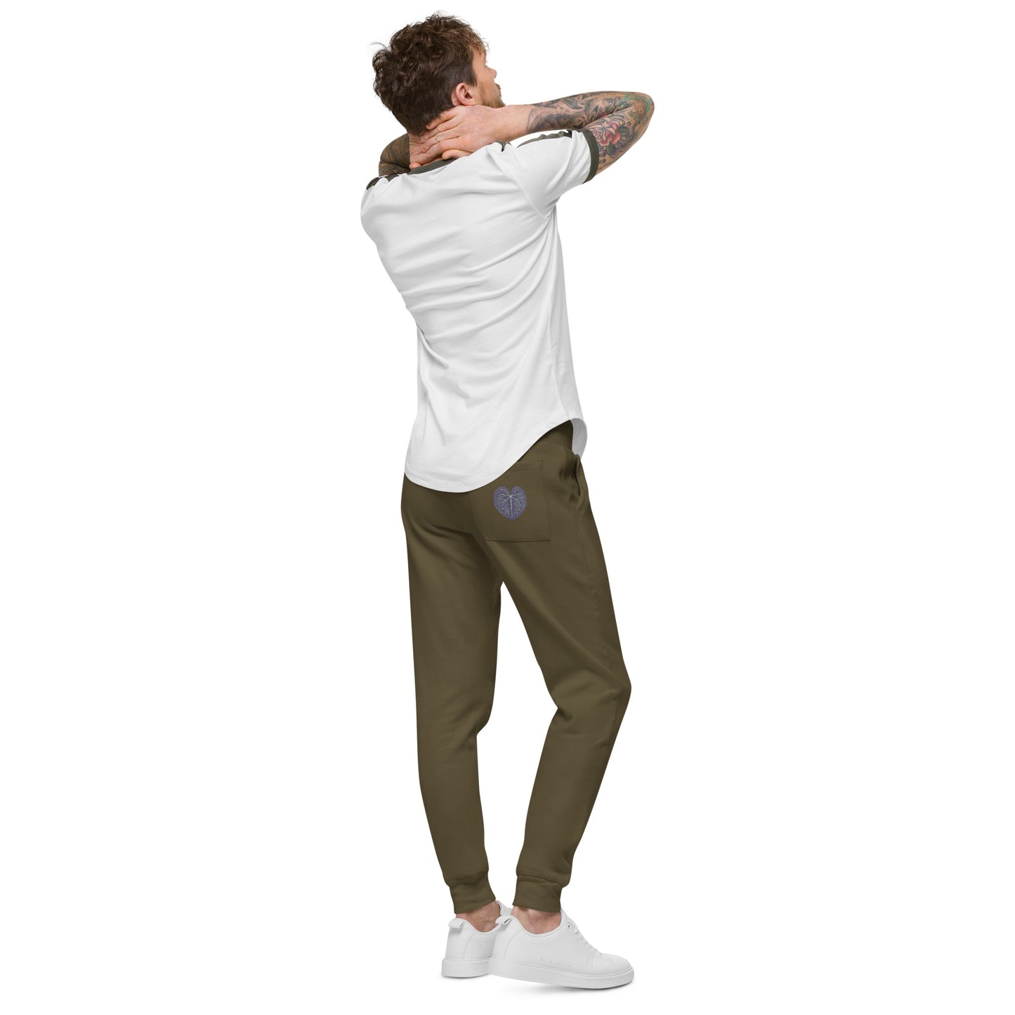 Unisex fleece sweatpants - clarinervium pocket print